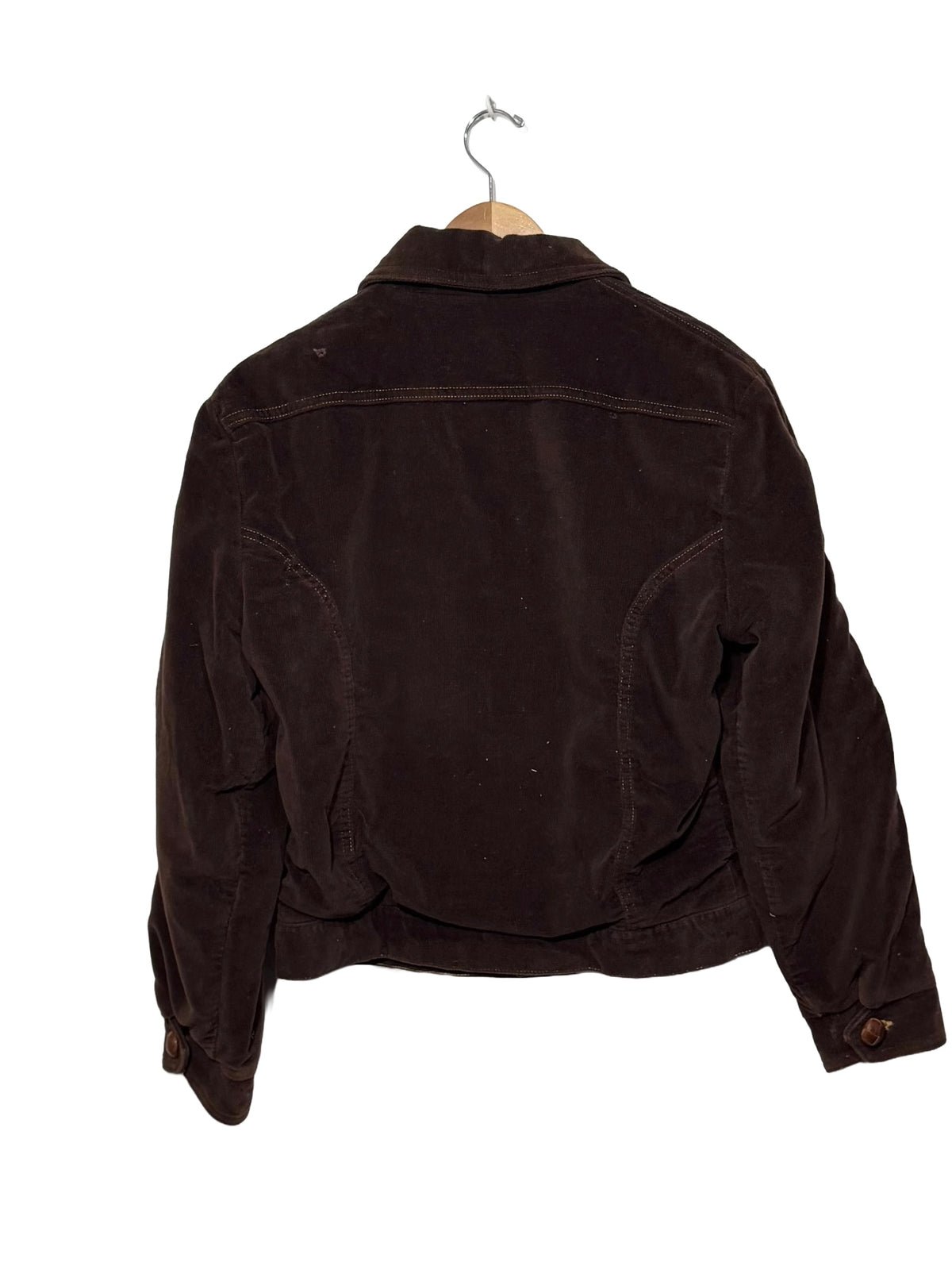 1970s Brown Cord Wrangler Fleece Lined Jacket