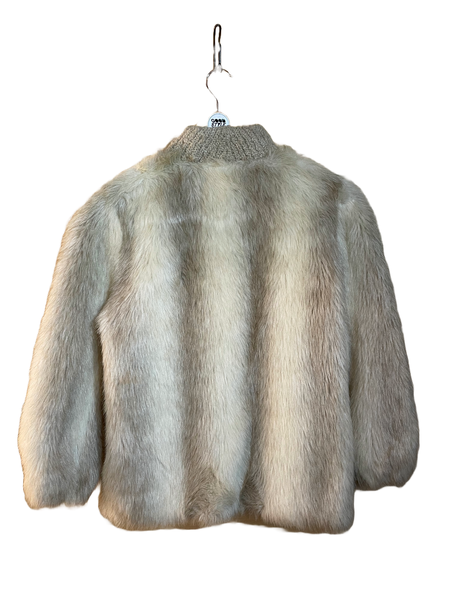 1980s Cream FAUX Fur and Wool D'Spirit Jacket