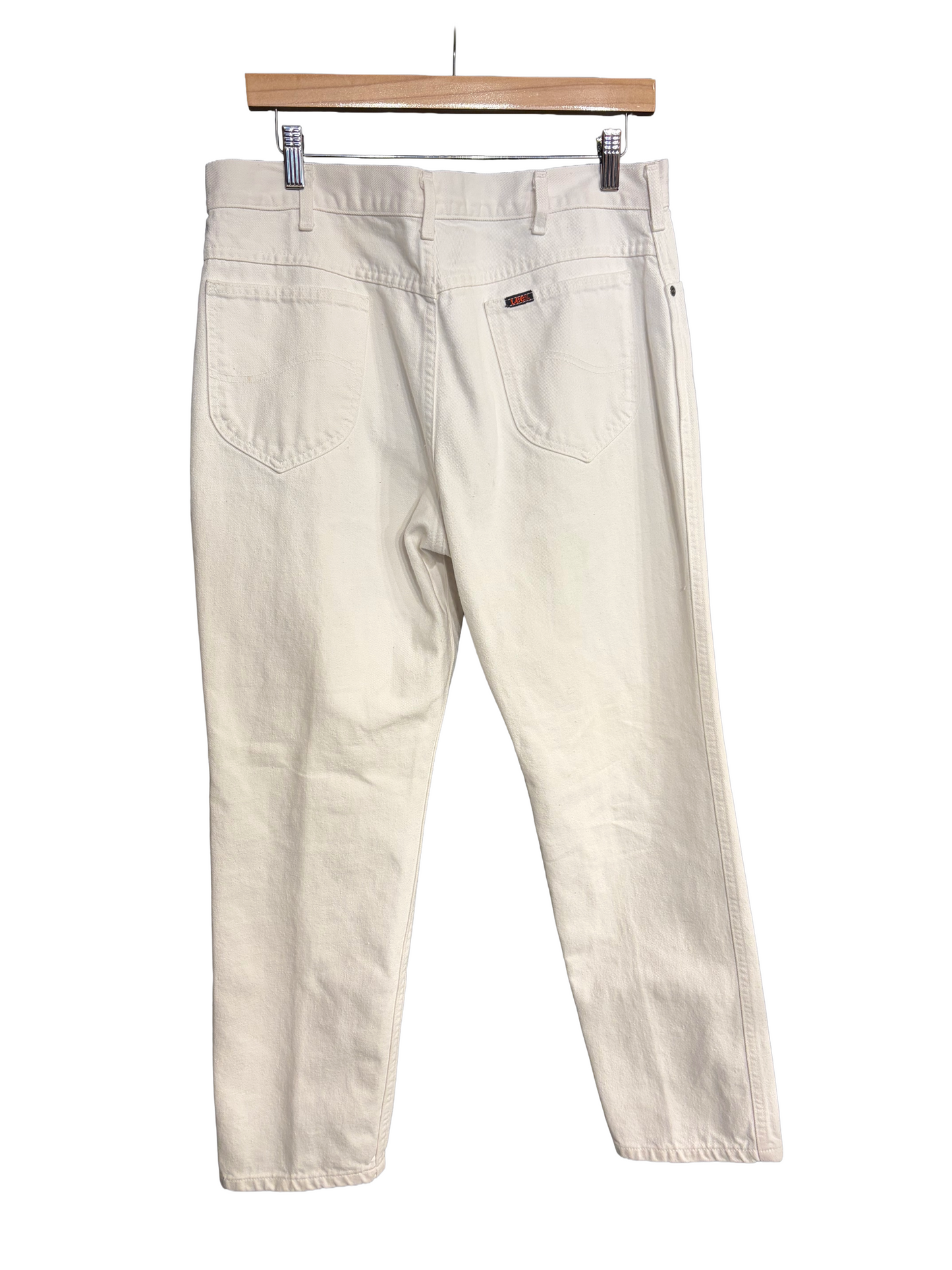 1980s White ‘Lee Riders’ Straight Leg Jeans