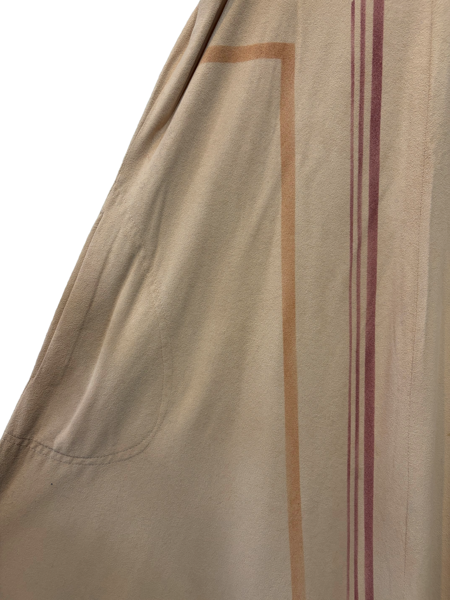 1970s Almond Deco Asymmetrical Print Pocketed Tank Dress