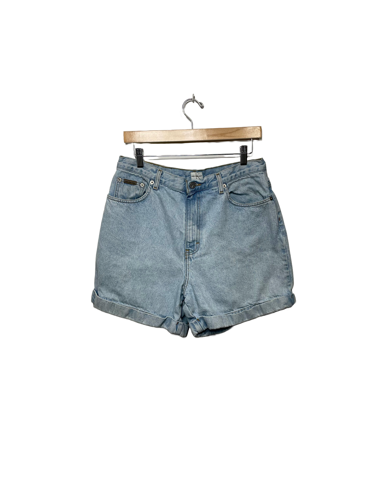 1990s Calvin Klein Cuffed Denim Shorts