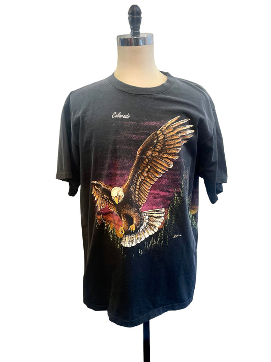 1990s Black Single-Stitch Colorado Eagle Tee