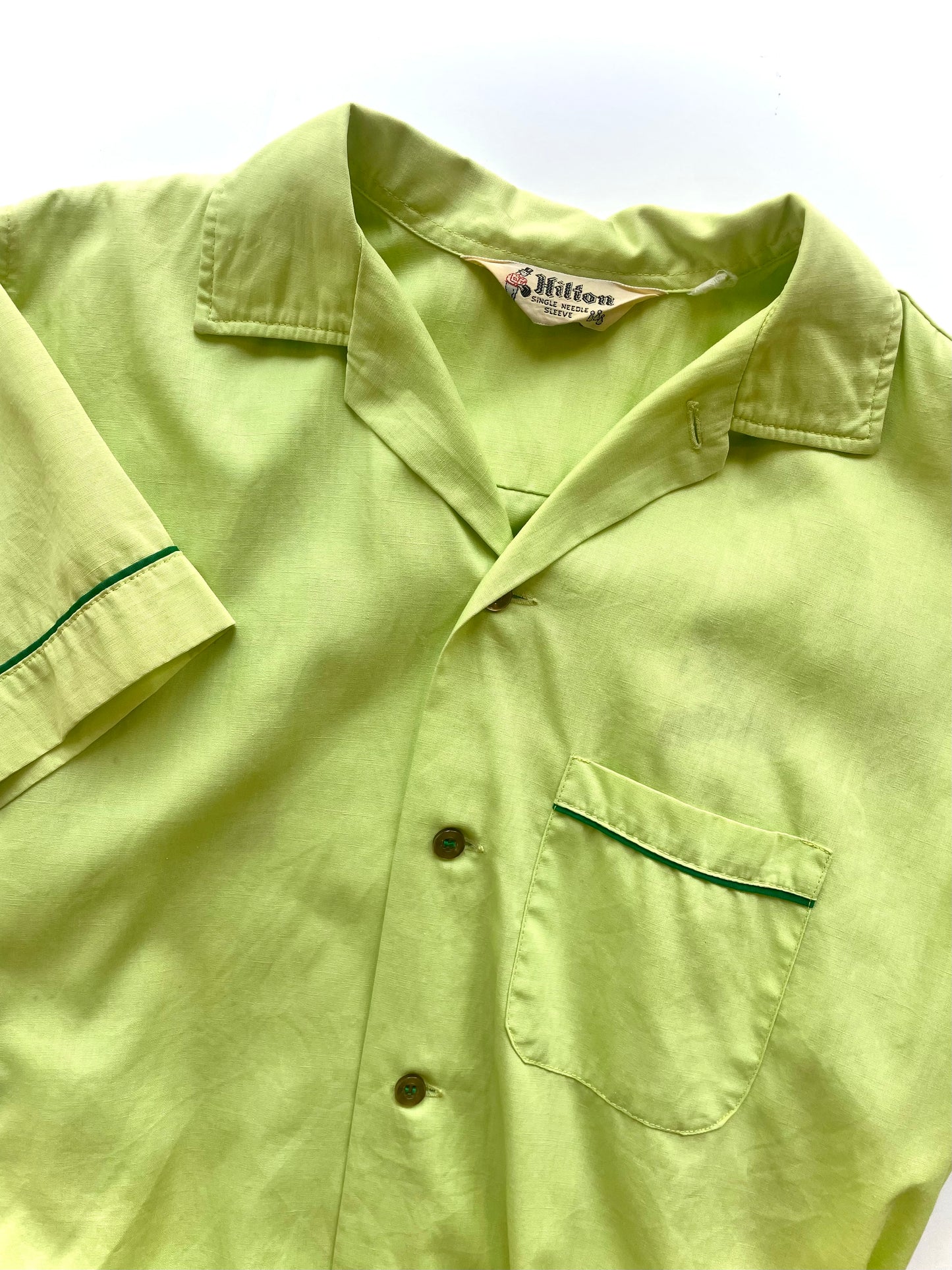 1950s Key Lime ‘Laredo Lanes’ Hilton Bowling Shirt