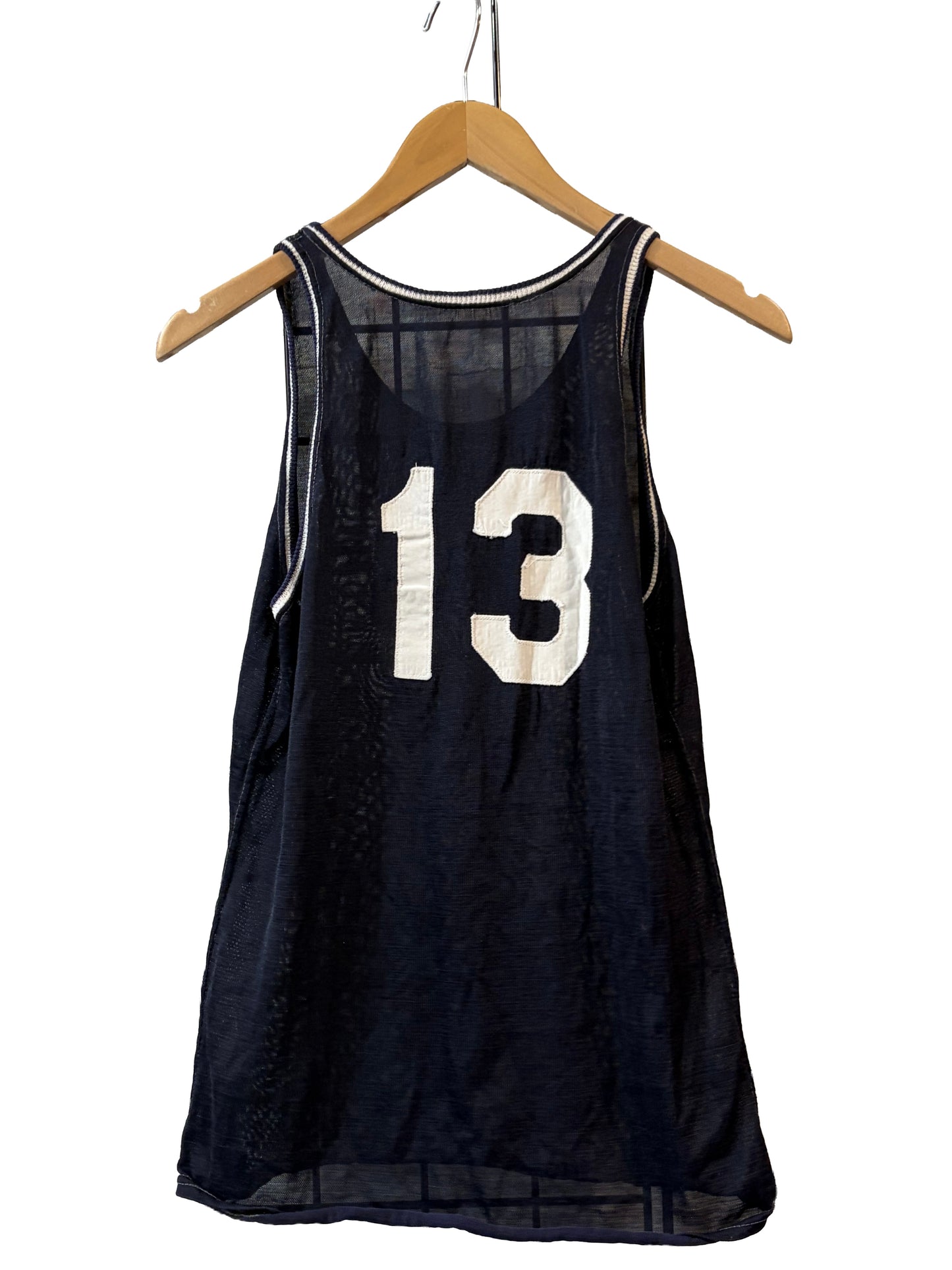 Mid-century Navy Blue Basketball Jersey