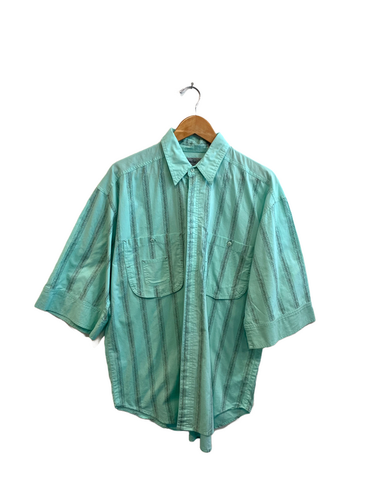 1980s Mint Double Pocket Striped Shirt
