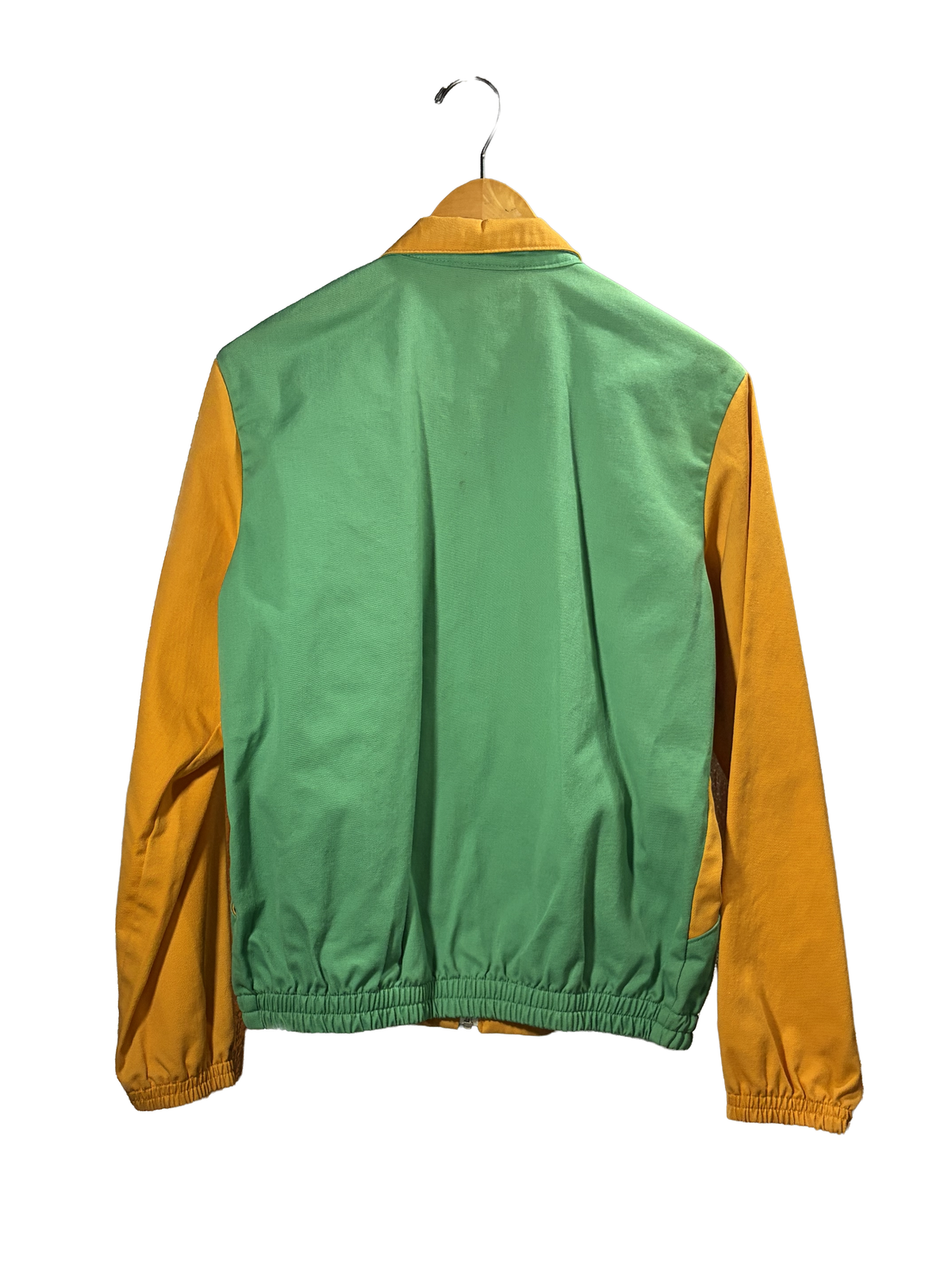 1980s Green Yellow Colorblock Los Angeles Olympic Cotton Jacket