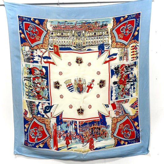 1950s United Kingdom Elizabeth II Coronation Souvenir Scarf