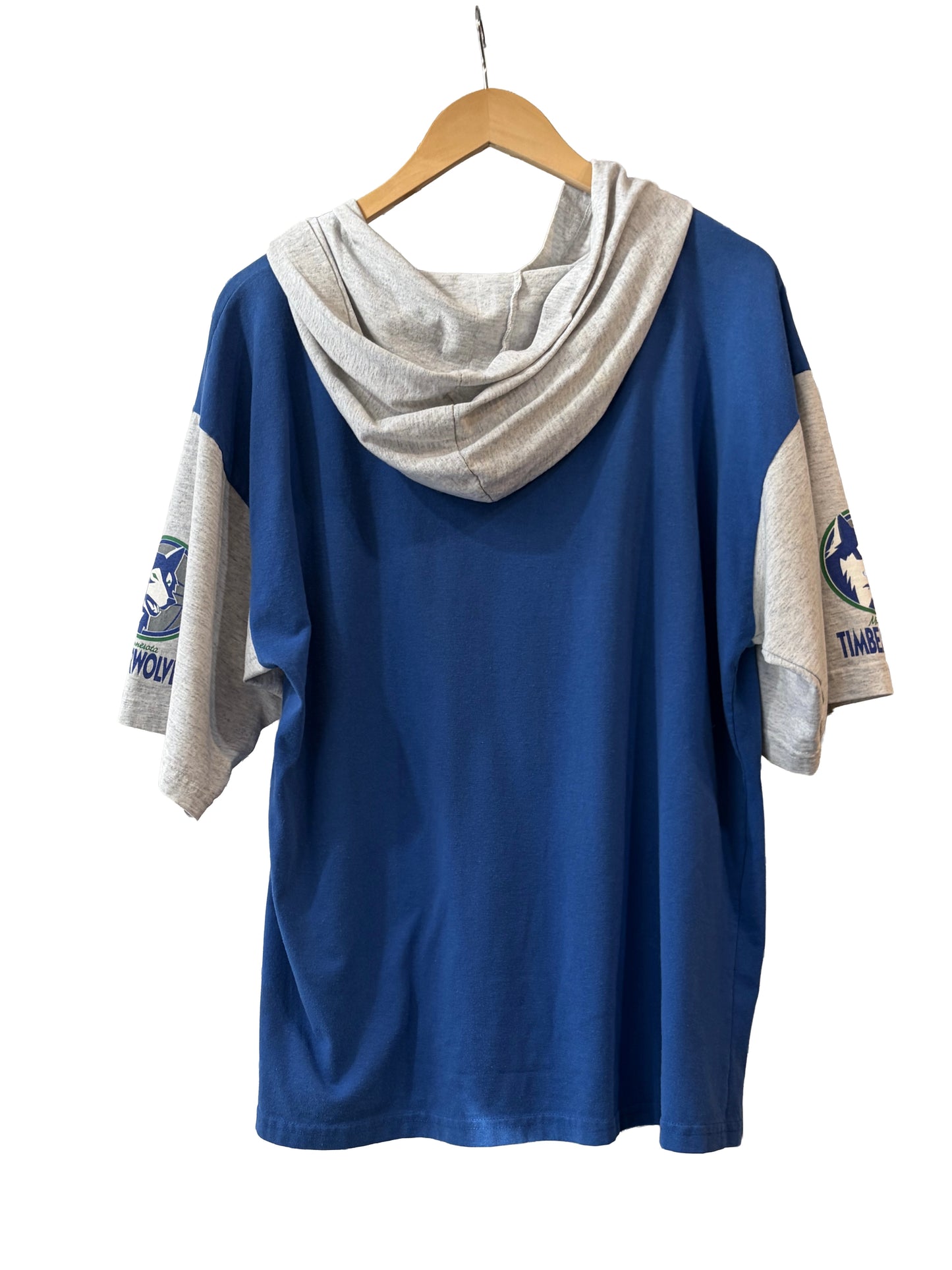 1990s Colorblock Minnesota Timberwolves Hooded Tee