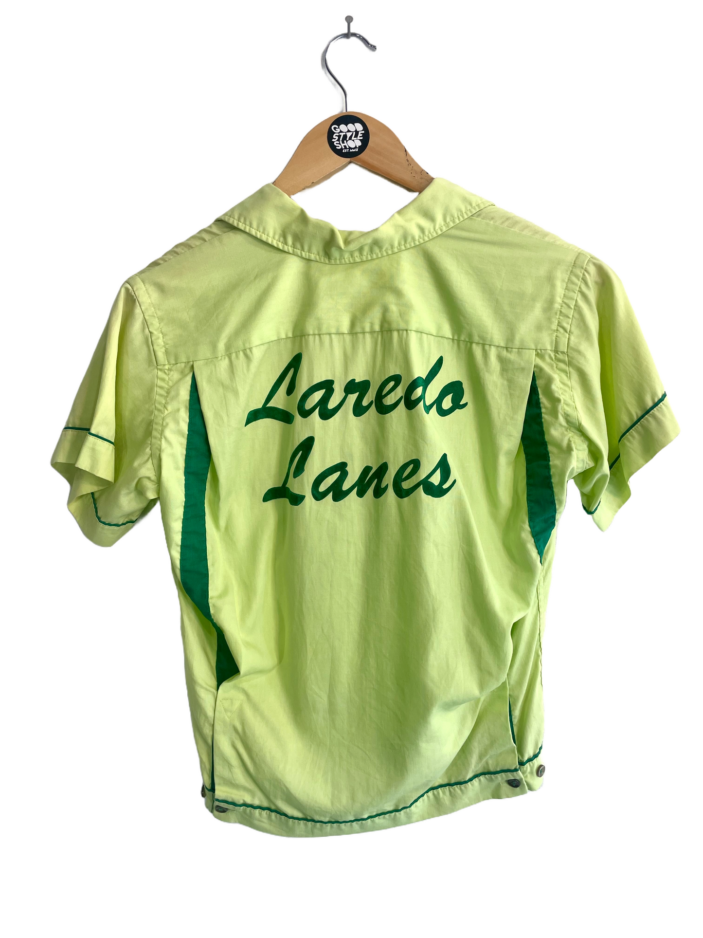 1950s Key Lime ‘Laredo Lanes’ Hilton Bowling Shirt