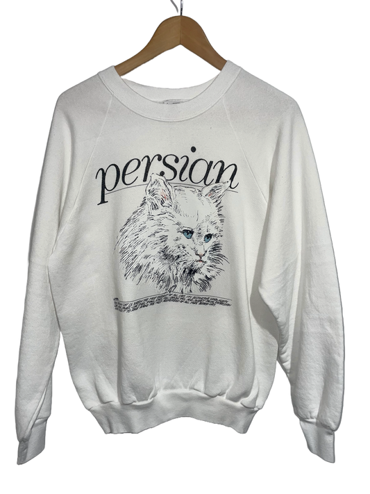 1990s Persian Cat Description Sweatshirt