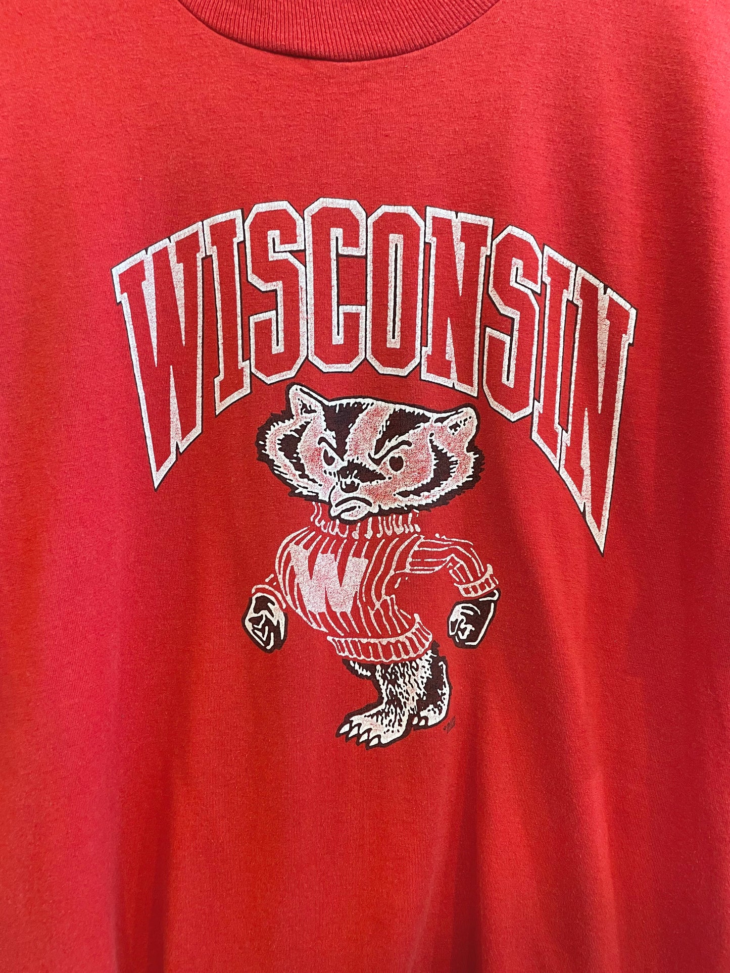 1980s Red Single-Stitch Wisconsin Spell-Out Tee