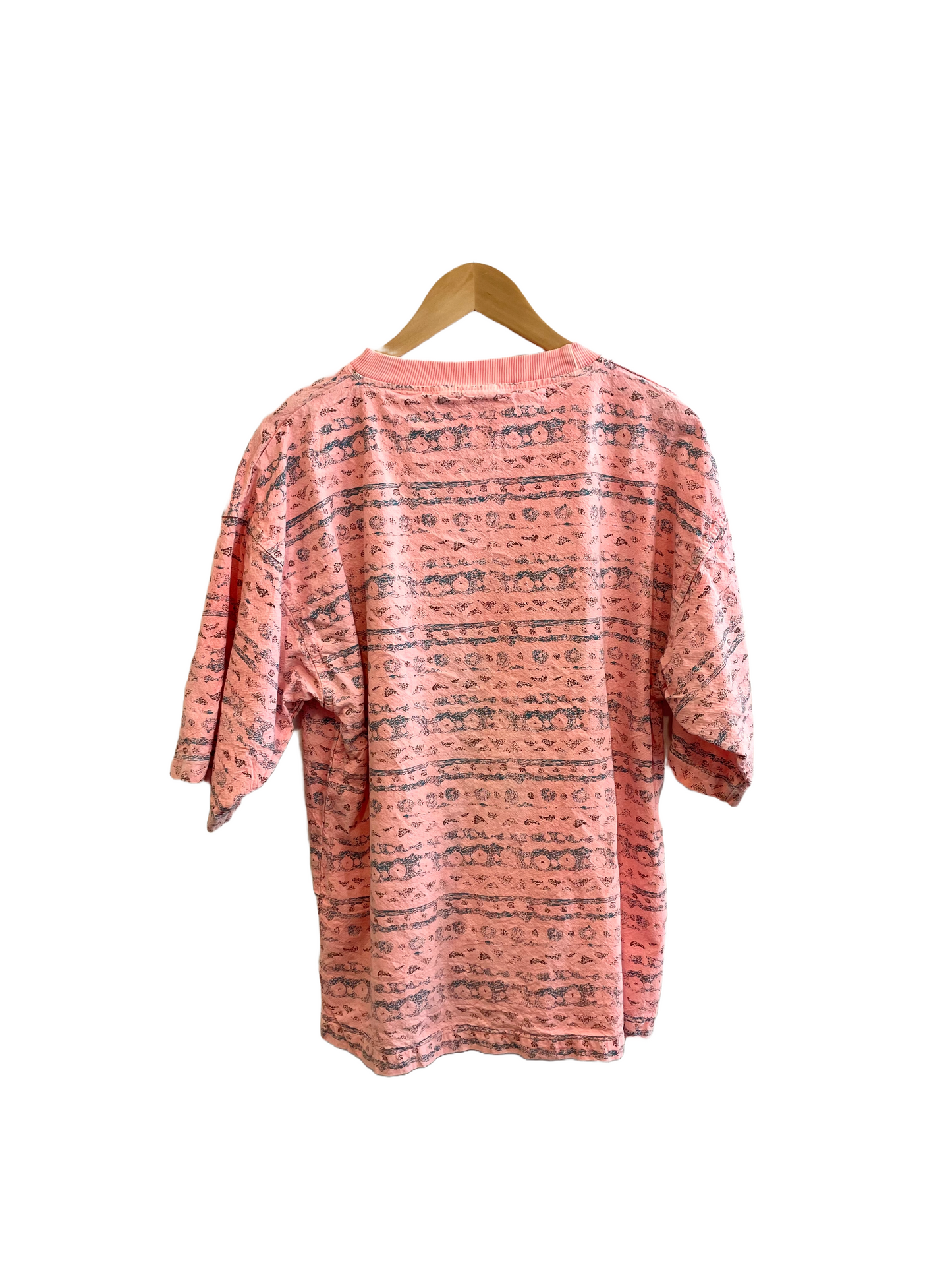 1990s Peach Beach Patterned Tee