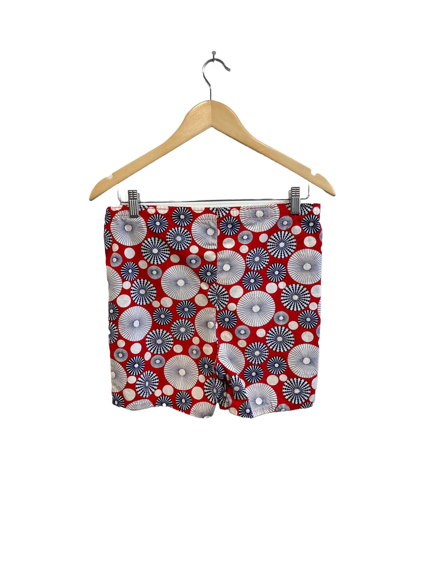 1960s Red Blue Umbrella Atomic Tank Shorts Beach Set
