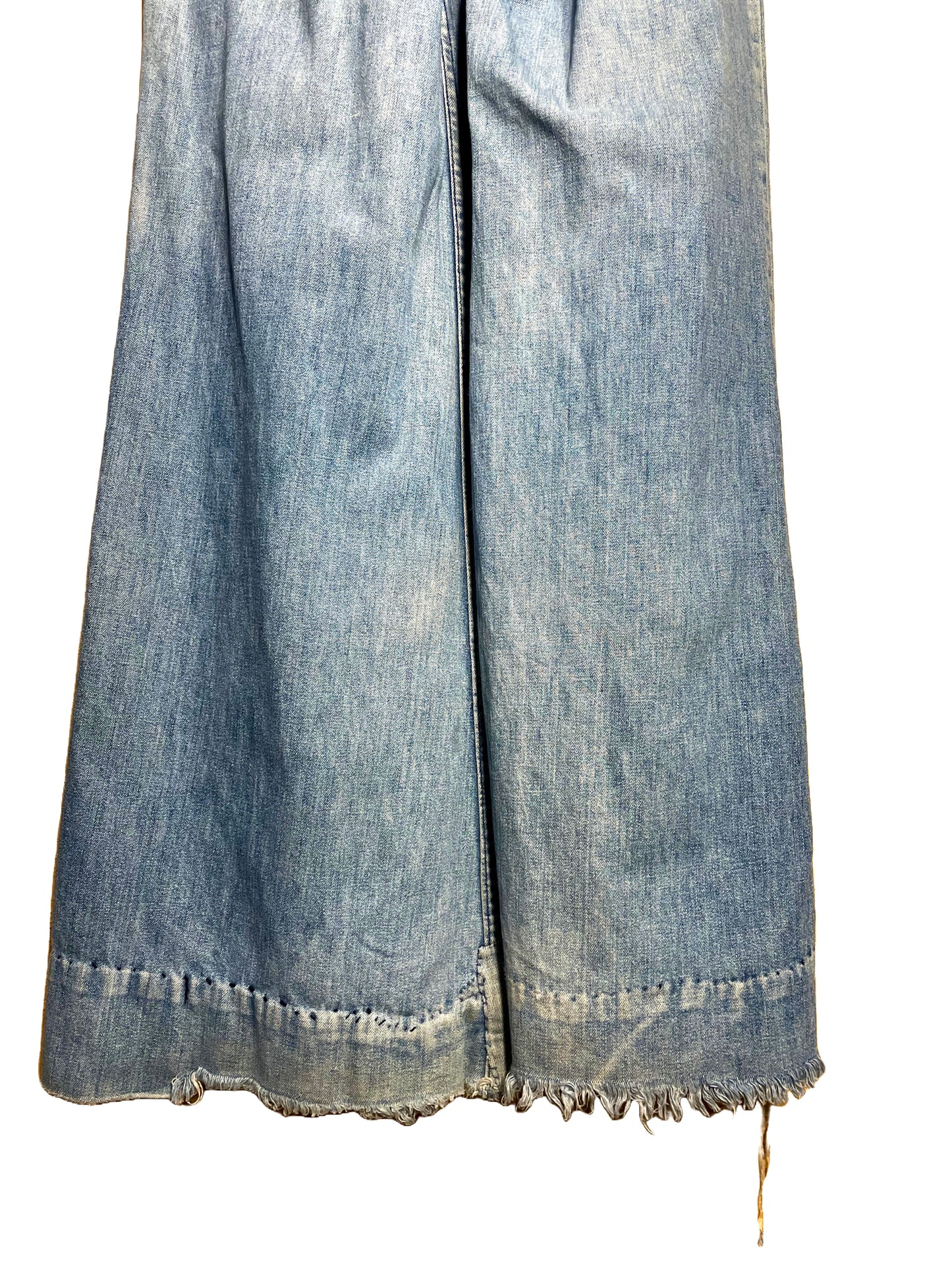 1970s Faded High-Waisted Patchwork Bellbottom Jeans