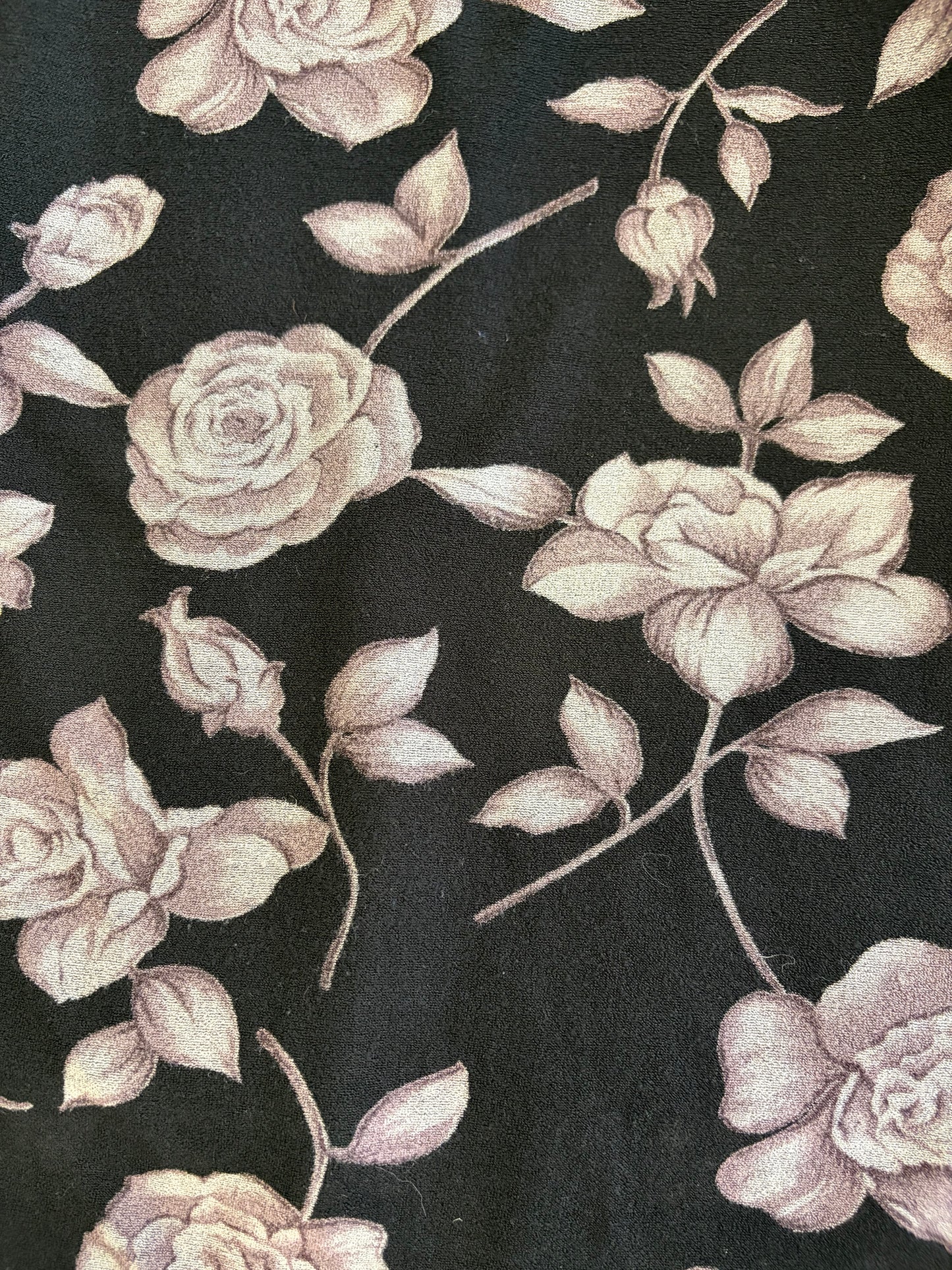 1990s Dark Romantic Floral Stretch Tee