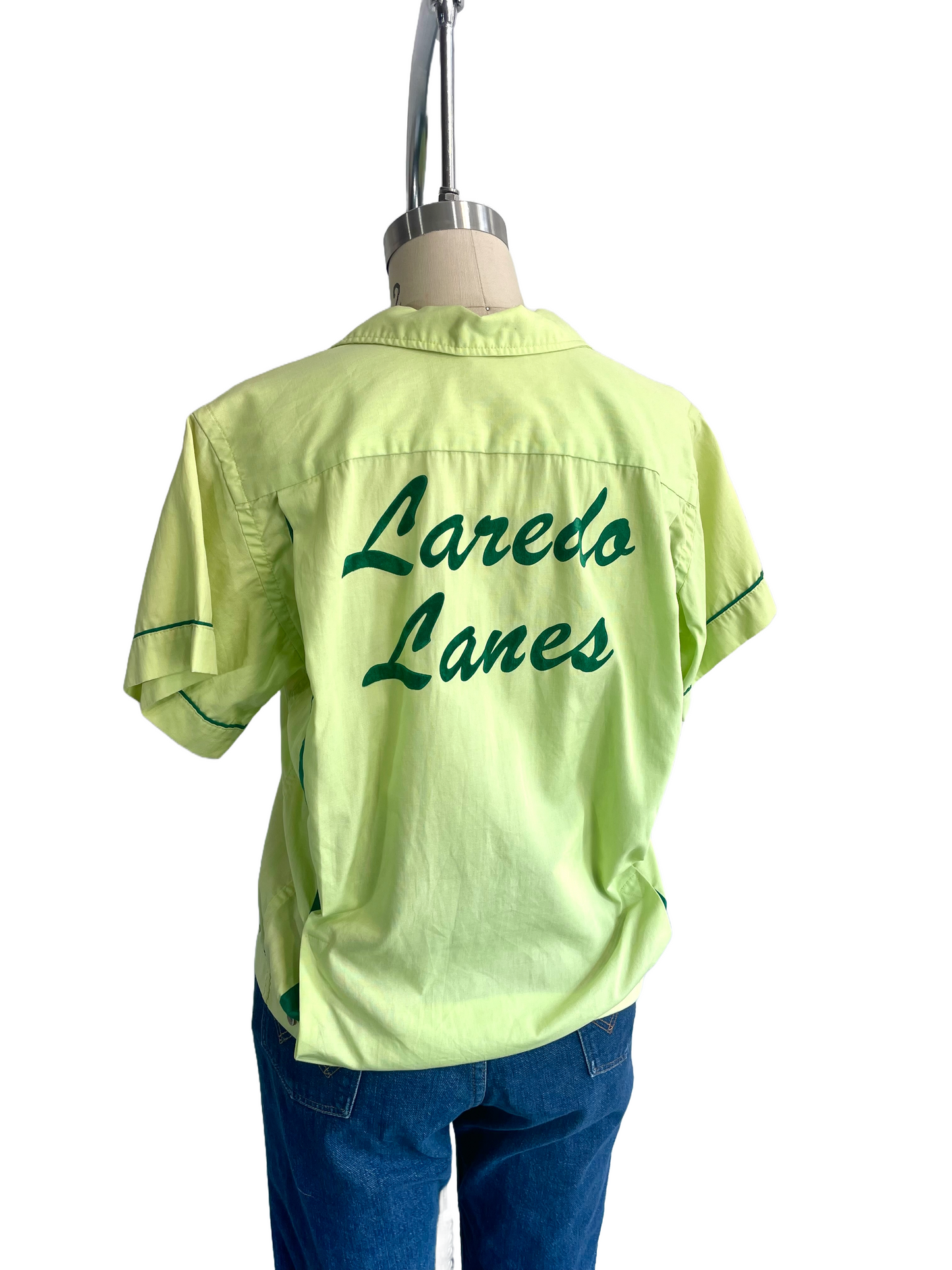 1950s Key Lime ‘Laredo Lanes’ Hilton Bowling Shirt