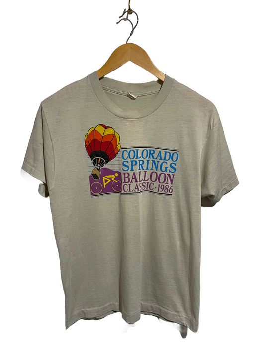 1980s Light Gray Hot Air Balloon Race Tee