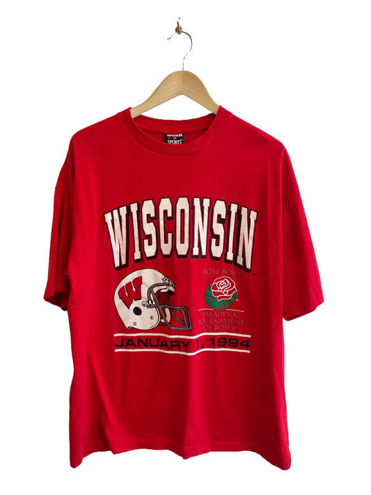 1990s Red Wisconsin Badgers vs UCLA Rosebowl Tee