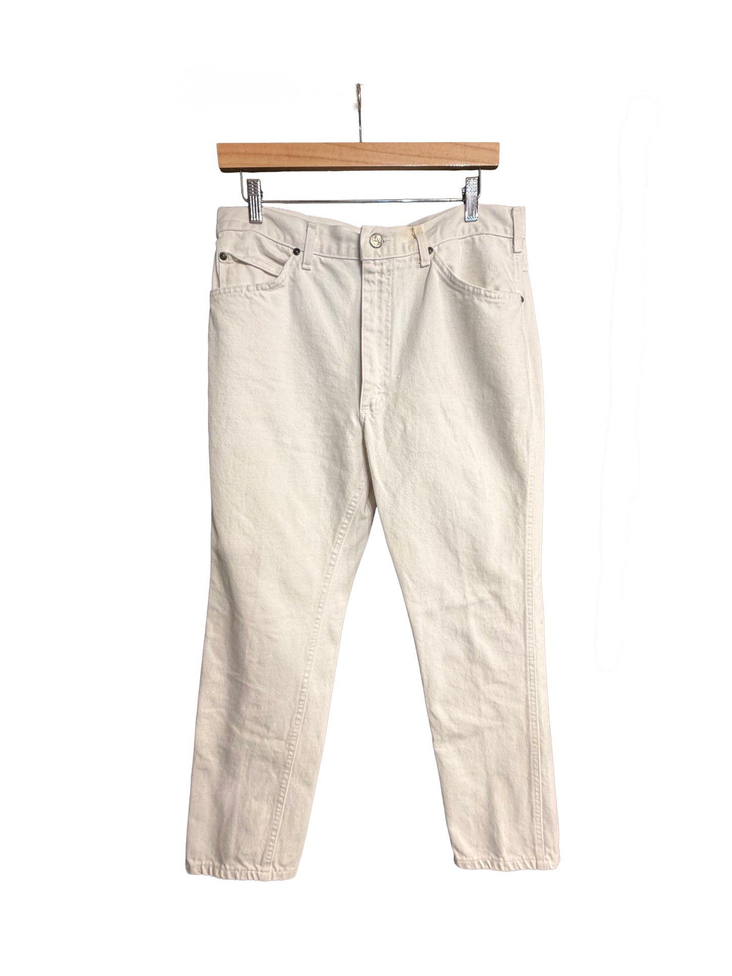 1980s White ‘Lee Riders’ Straight Leg Jeans
