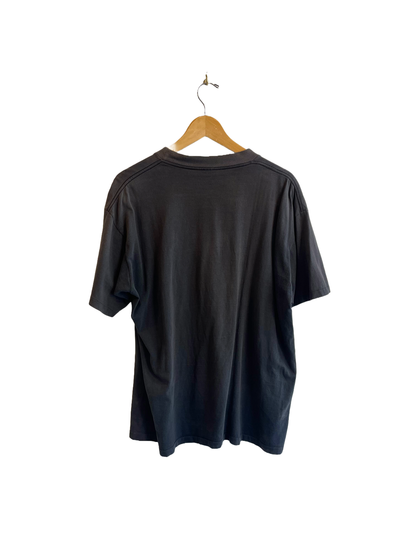 1980s Black Distressed Survival in the Balance Animal Tee