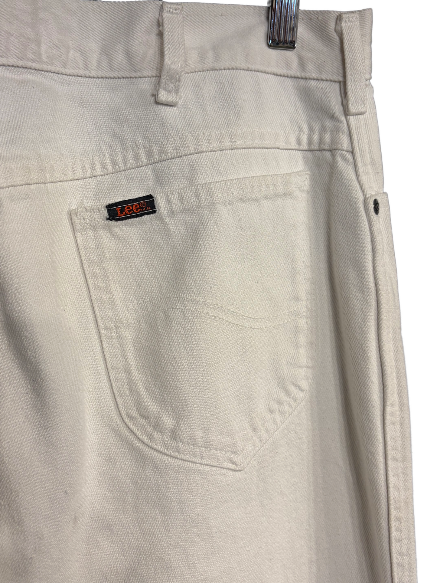 1980s White ‘Lee Riders’ Straight Leg Jeans