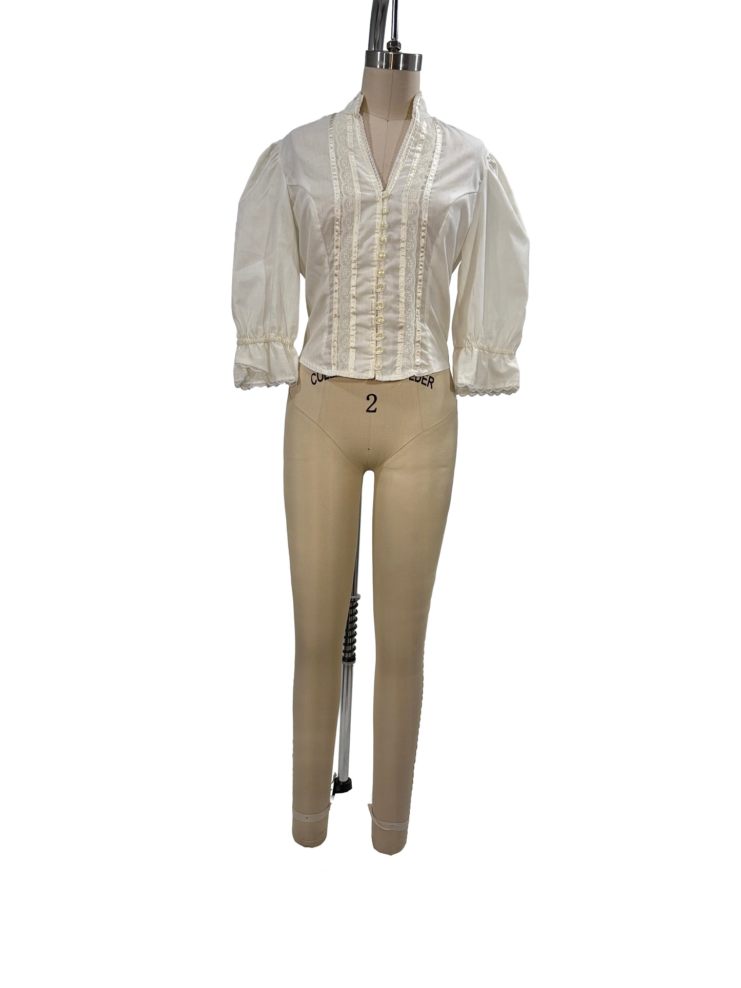 1970s White Authentic ‘Jessica’s Gunnies’ Gunne Sax Cotton Prairie Blouse