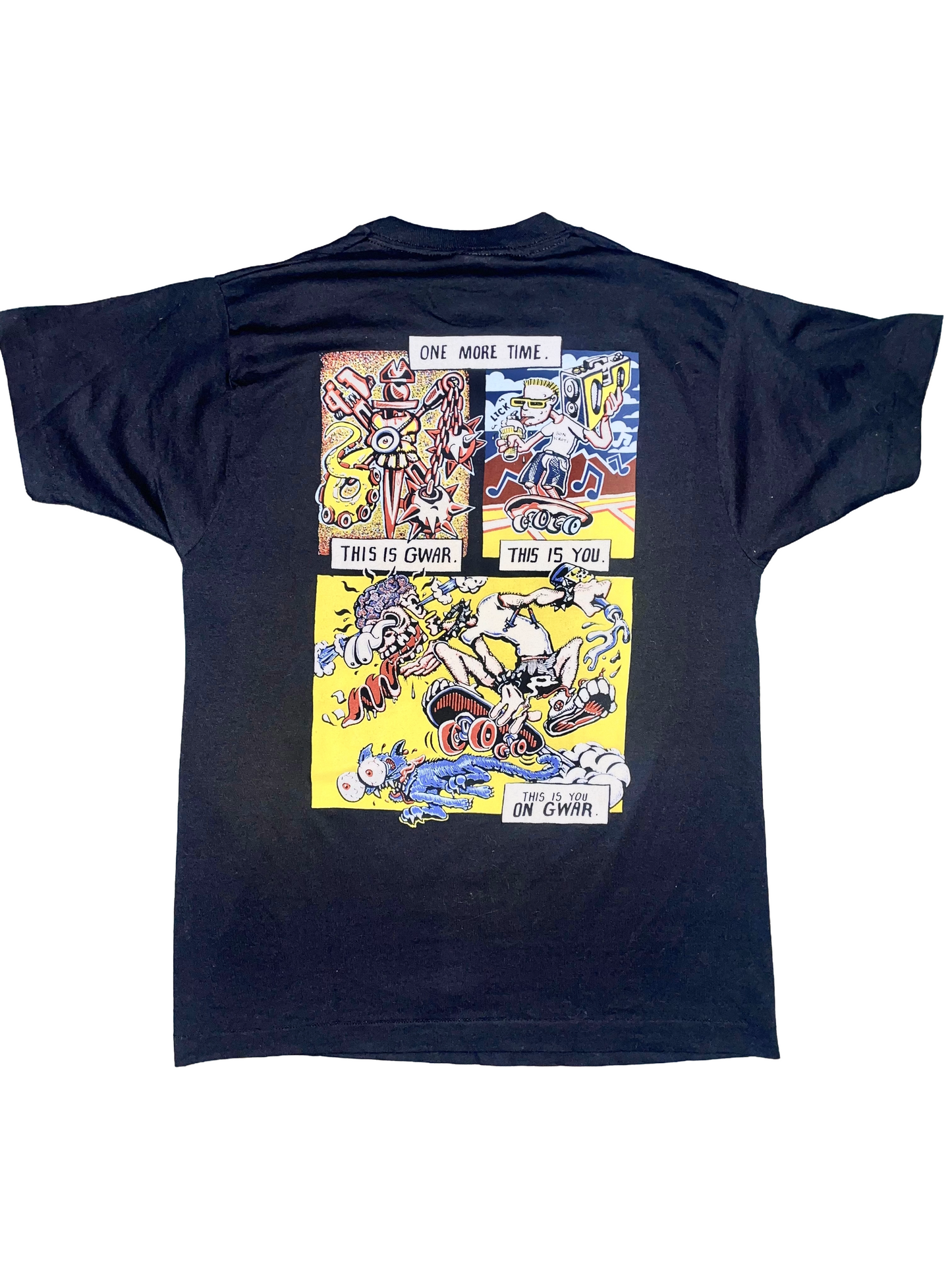 GWAR "This Is You On Gwar" 1990 Black Double Sided Vintage T-Shirt