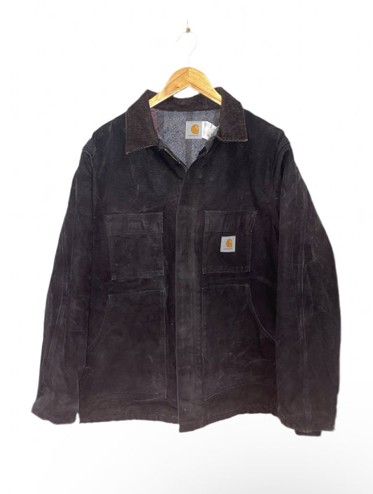 1990s Black Carhartt Black Blanket-Lined Jacket