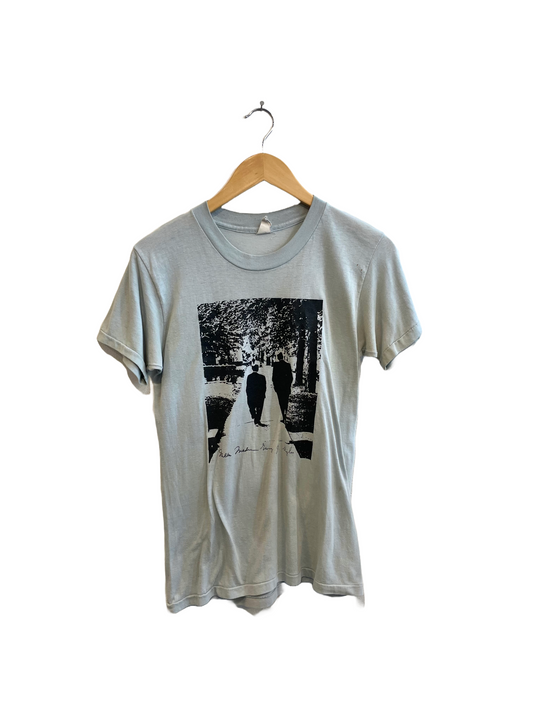 1980s Baby Blue Photograph Art Style Tee