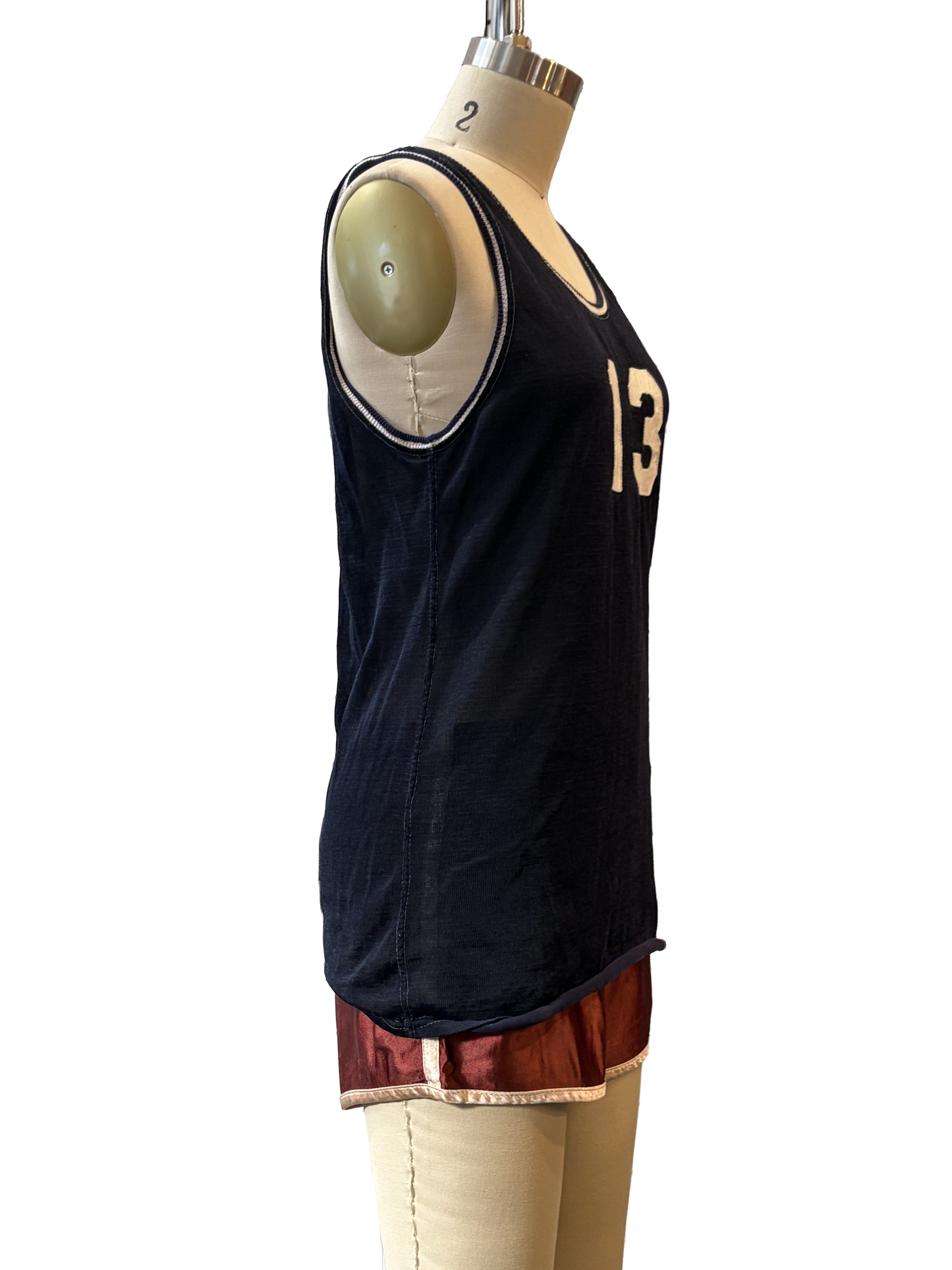 Mid-century Navy Blue Basketball Jersey