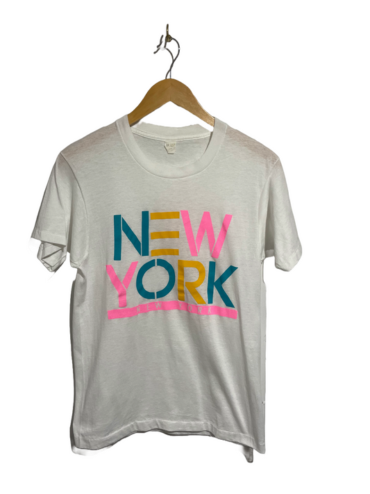 1980s White Paper-Thin New York NY Tee