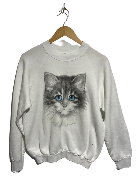 1990s Blue-Eyed Kitten Sweatshirt