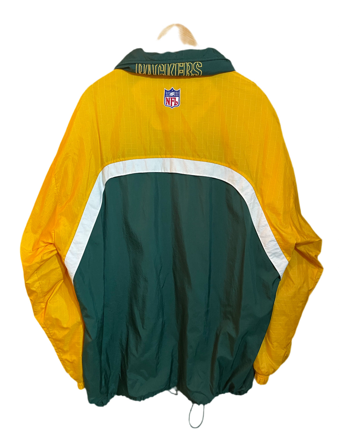 1990s Green Yellow Starter Packers Windbreaker