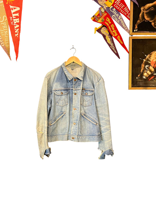 1970s Well-Worn MAVERICK Denim Trucker Jacket