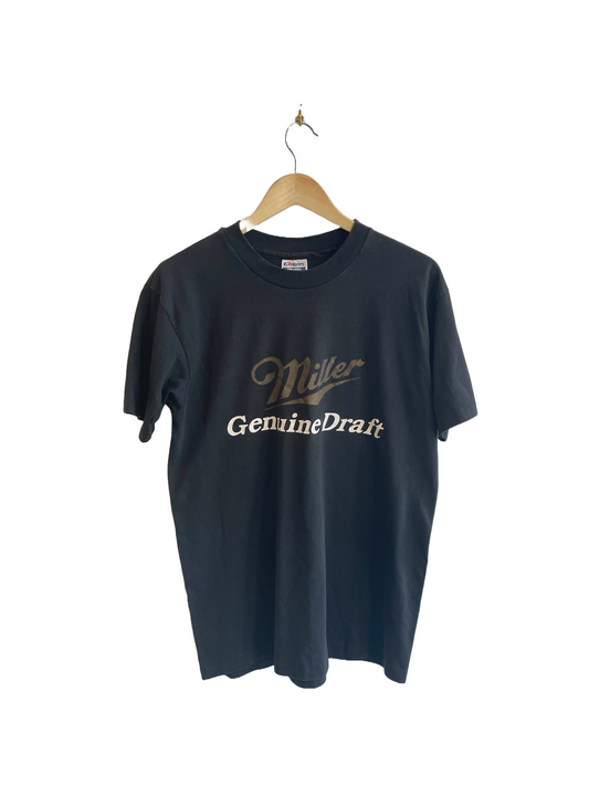 1990s Black Miller Genuine Draft Tee
