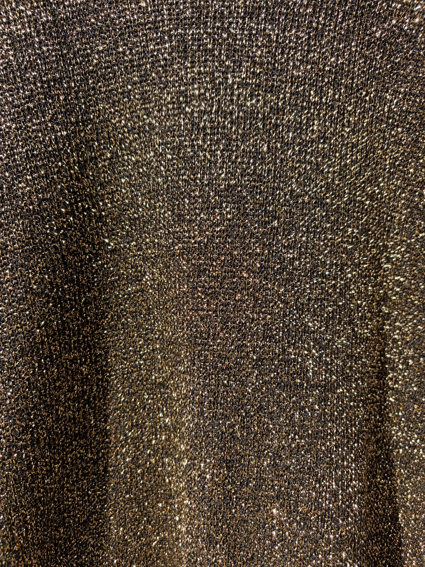 1980s Black Gold Tinsel Short Sleeve Sweater