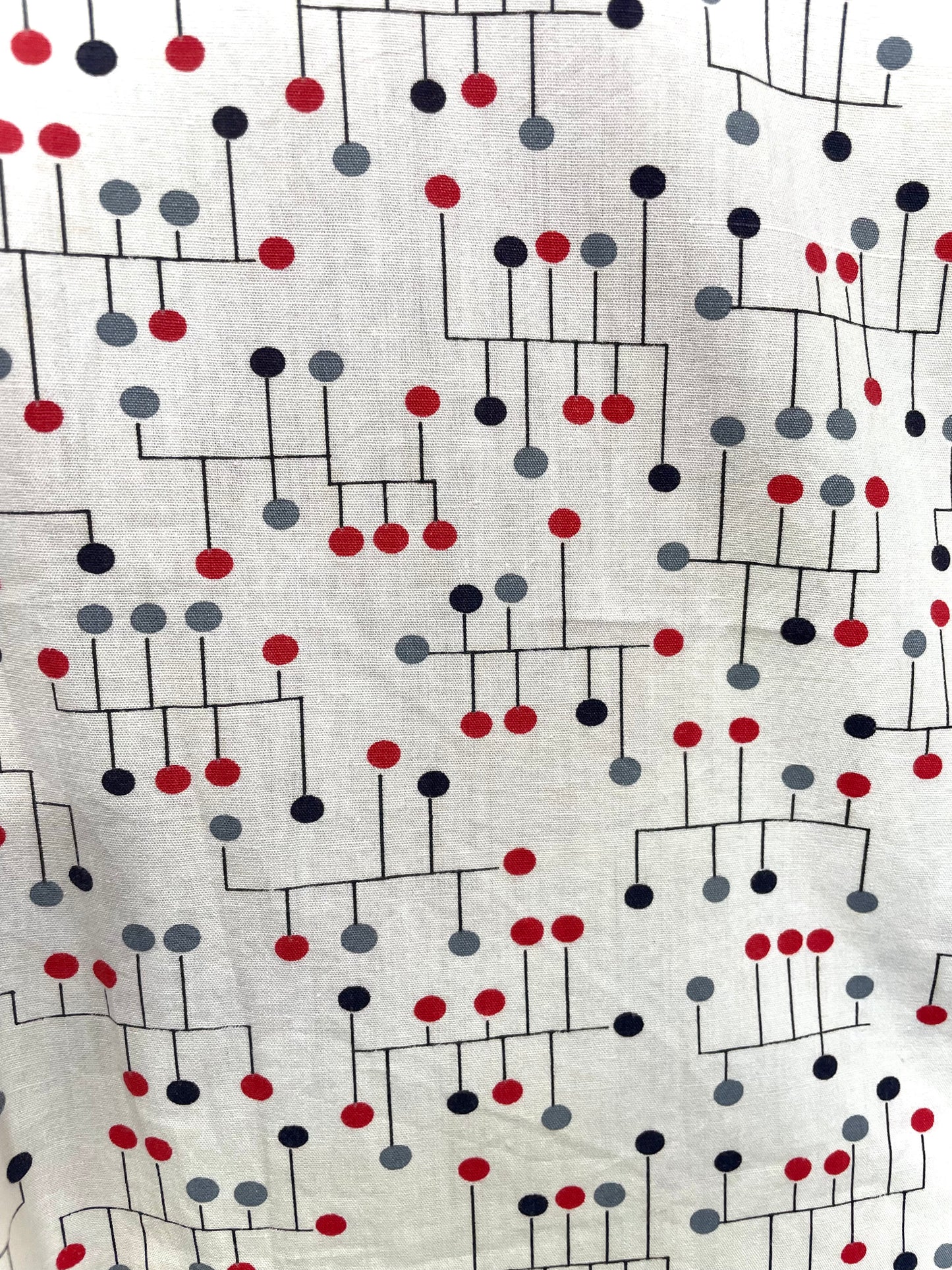 1950s Atomic Diode Print Cotton Sleeveless Blouse