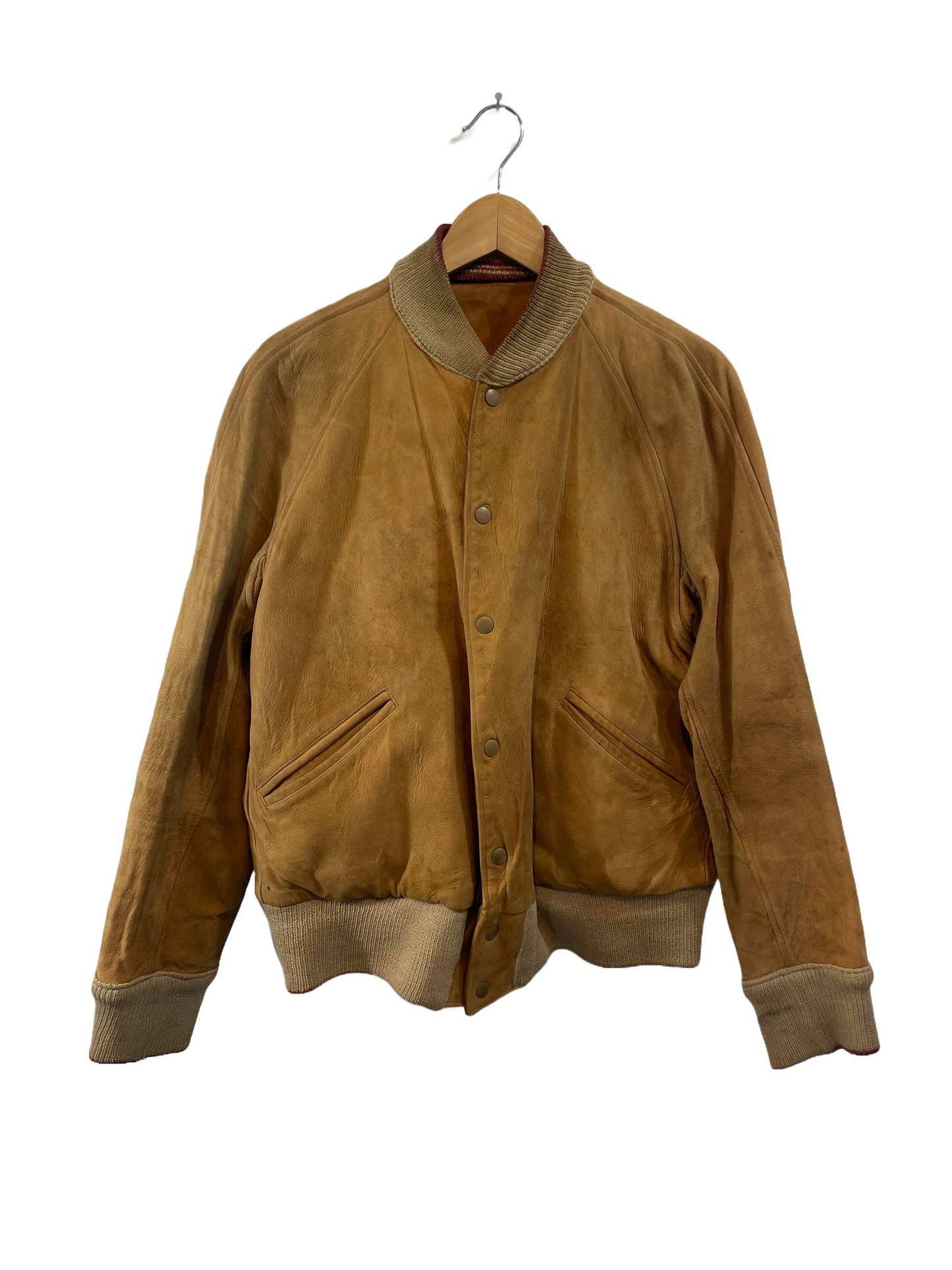 1950s U of Arkansas Reversible Suede Satin Academic Letter Jacket