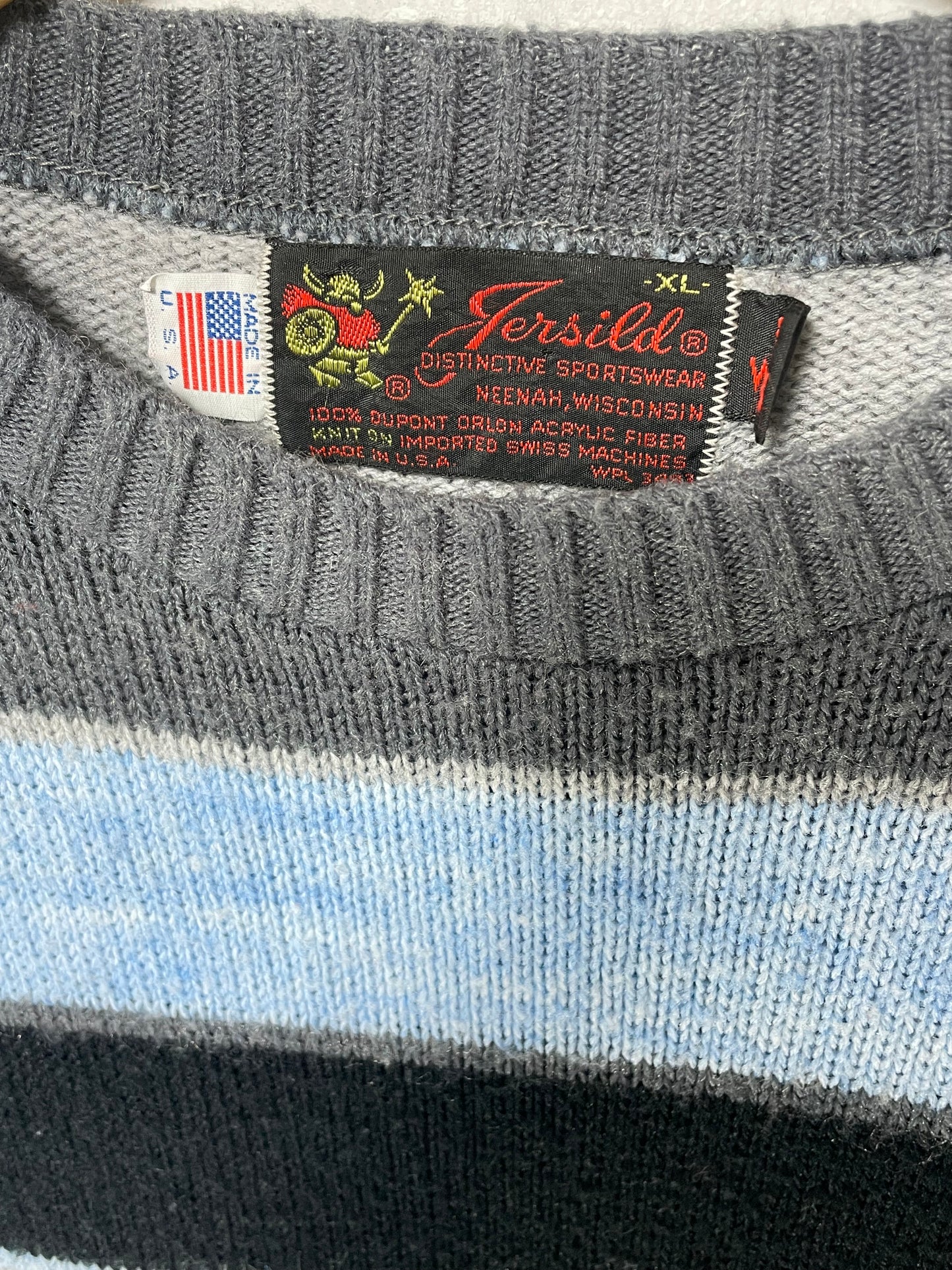 1970s Jersild Striped Acrylic Knit Sweater