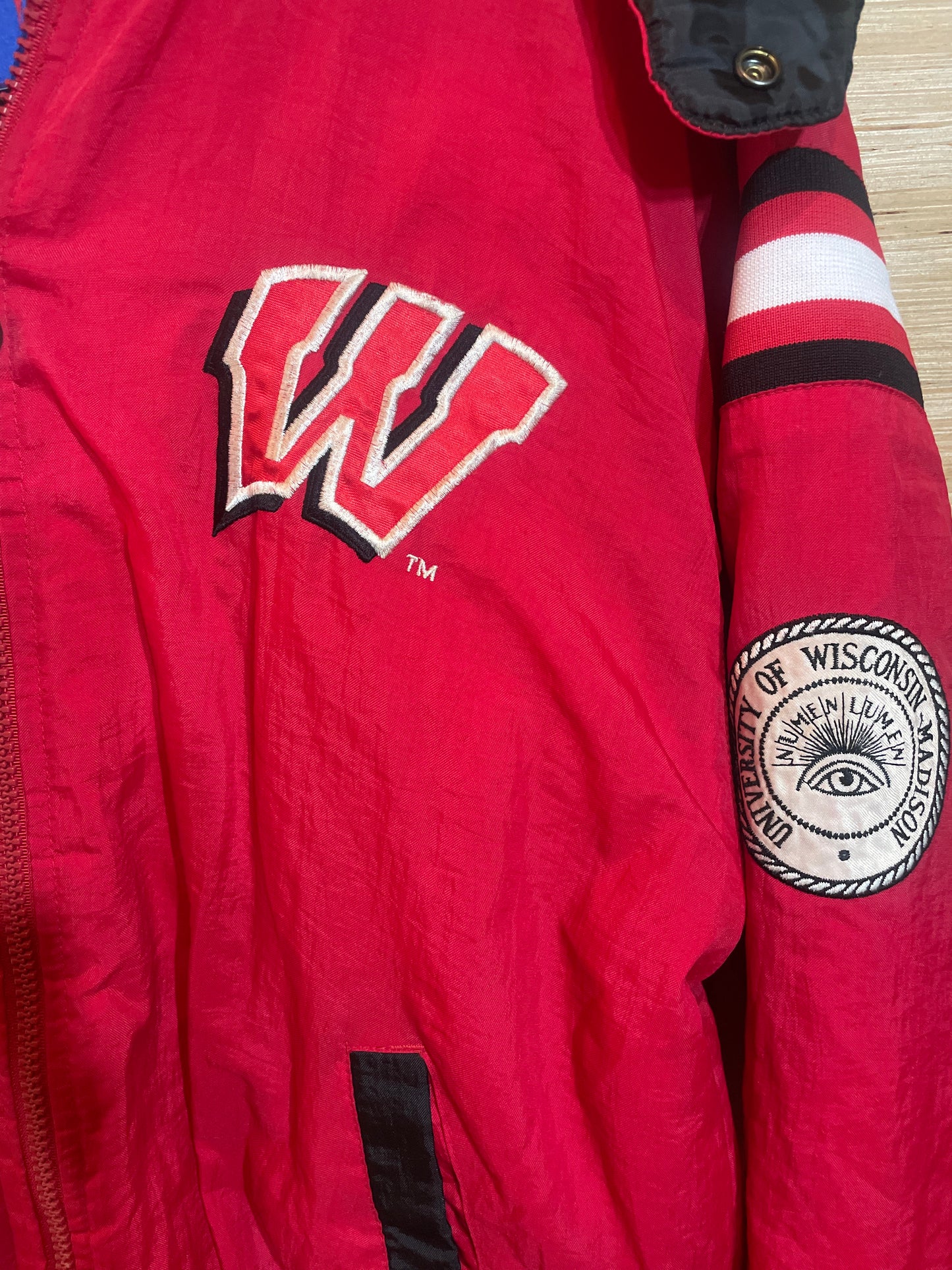 1990s Cherry Red Badgers Stadium Jacket