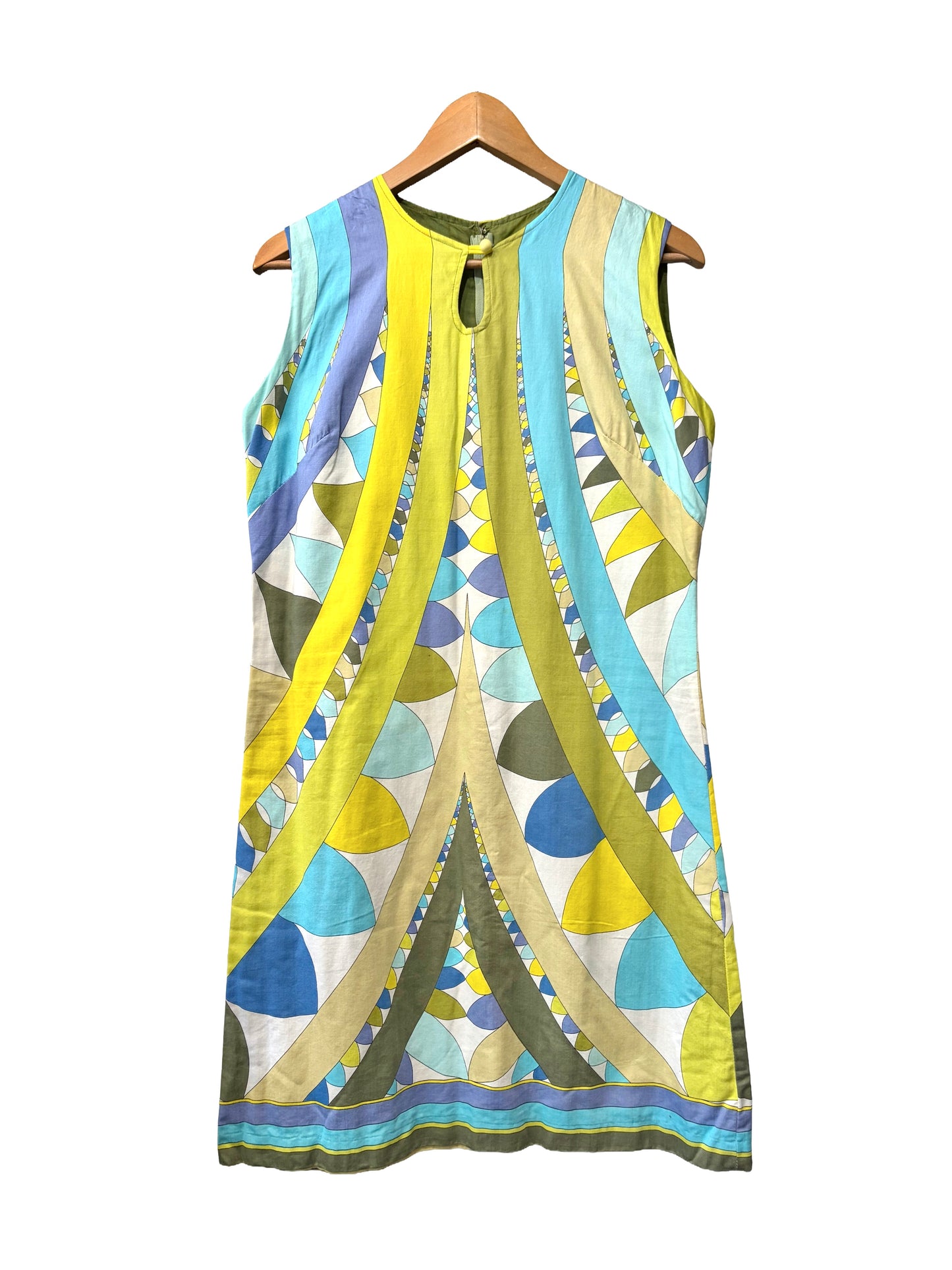 1960s Pucci-Style Cotton Sateen Shift Dress