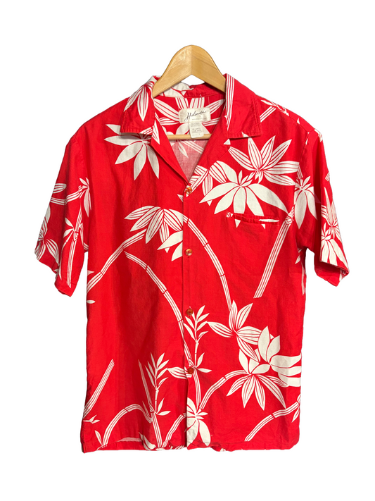 1970s Red Cotton 'Helena's' Hawaiian Shirt