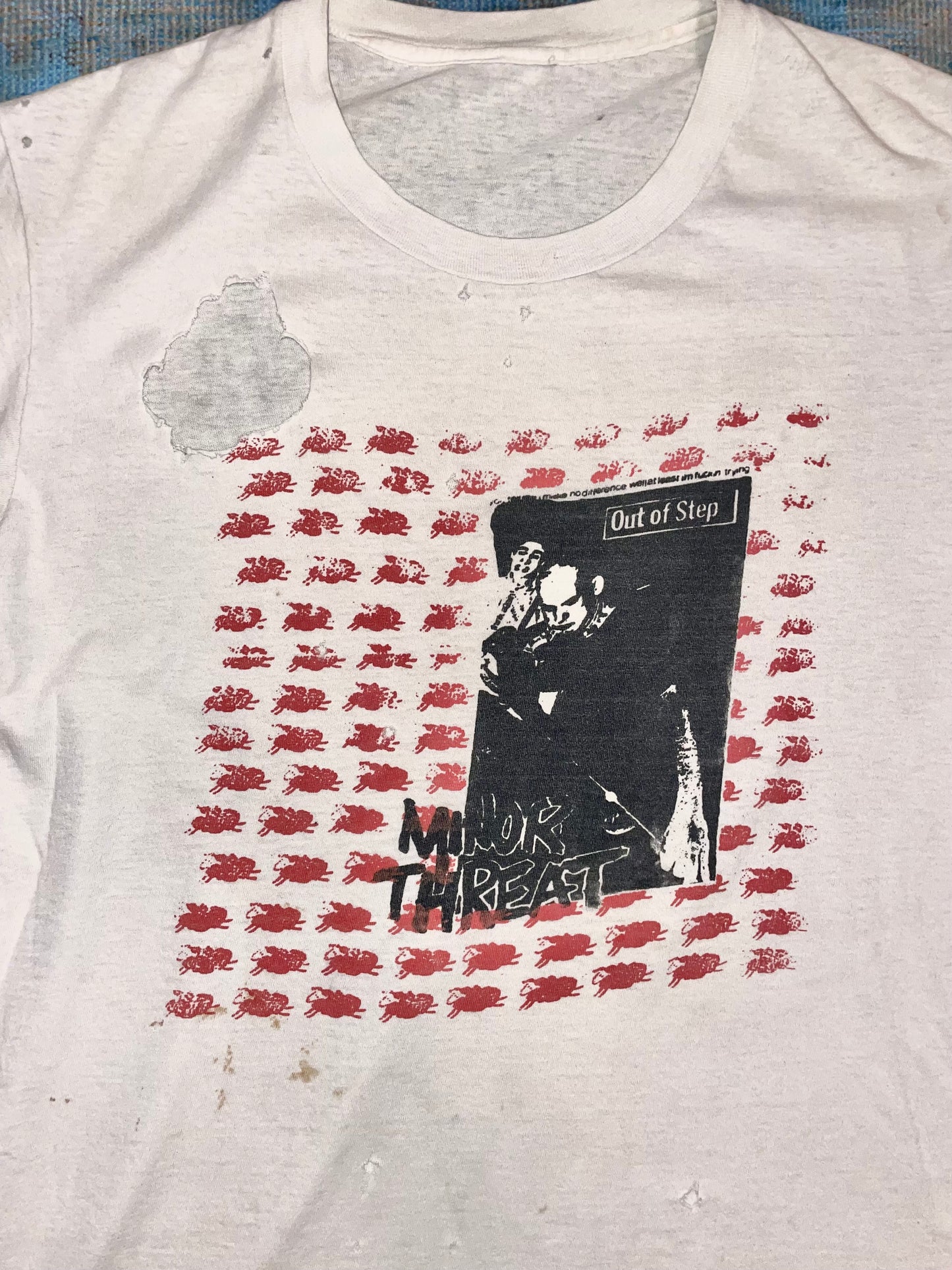 Minor Threat "Out of Step" DIY print ca. 1980s DC Hardcore Vintage T-Shirt
