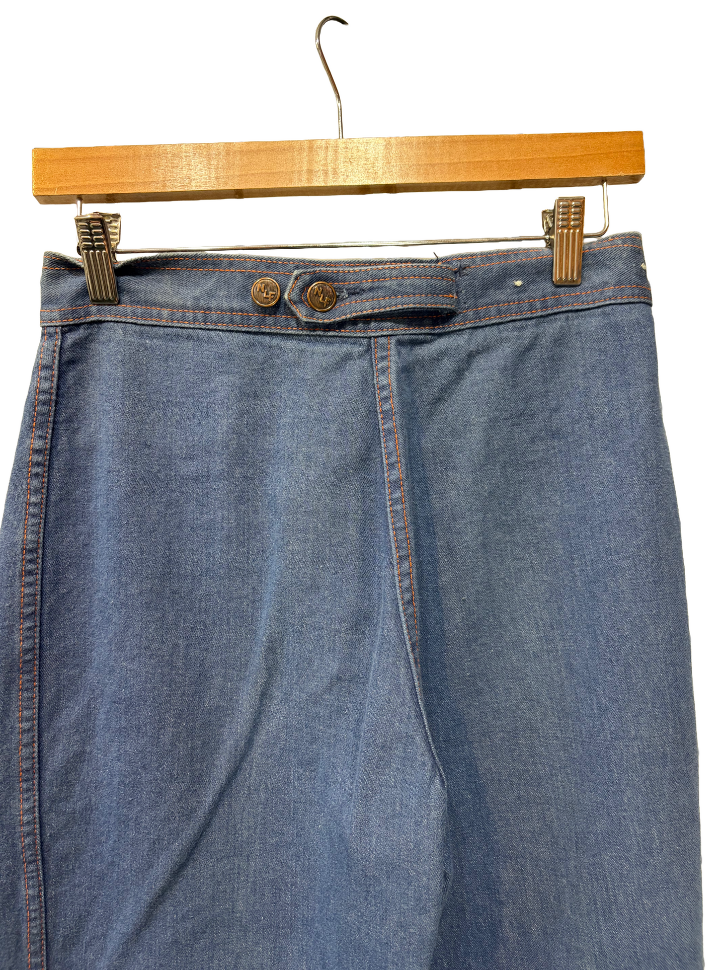 1970s NLF Wide Leg Flare Jeans