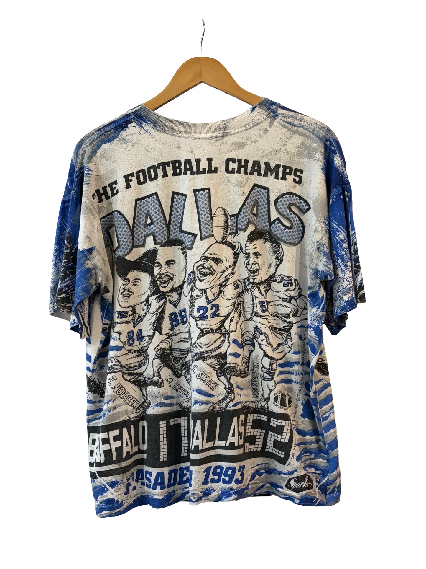 1993 AOP Dallas Cowboys Champs Single-Stitch Tee