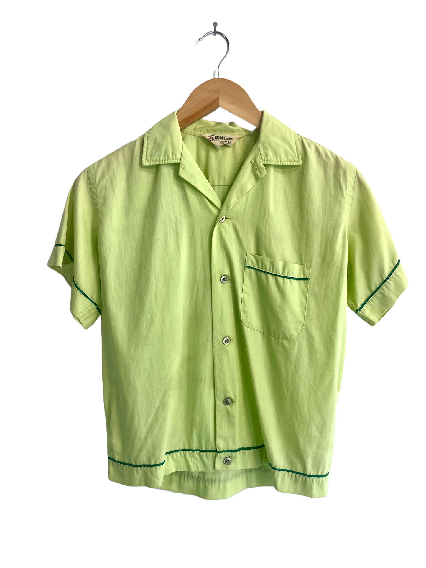 1950s Key Lime ‘Laredo Lanes’ Hilton Bowling Shirt
