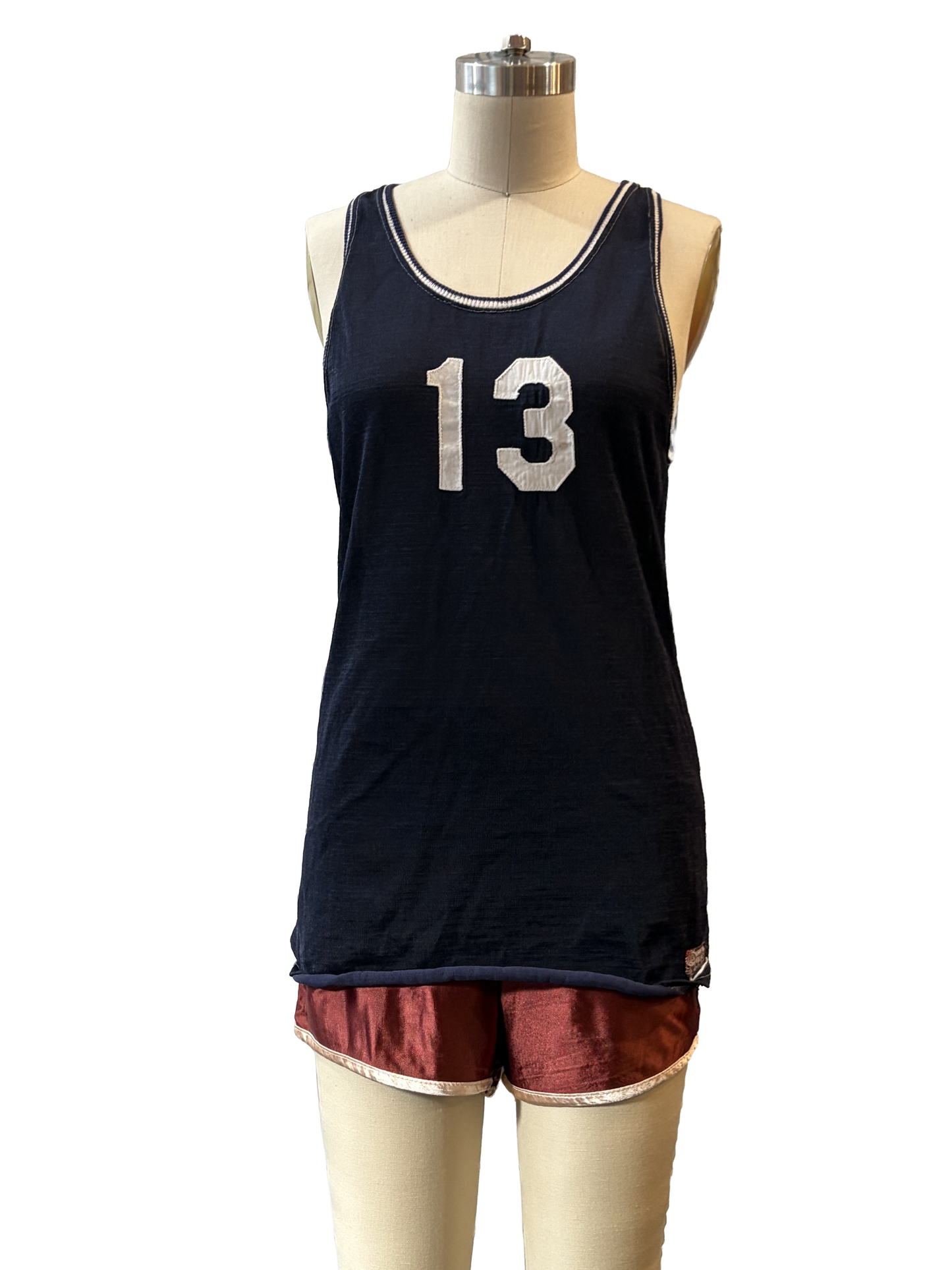 Mid-century Navy Blue Basketball Jersey