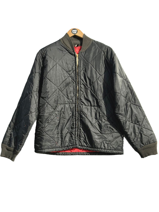 1950s Black Liner Quilted Jacket