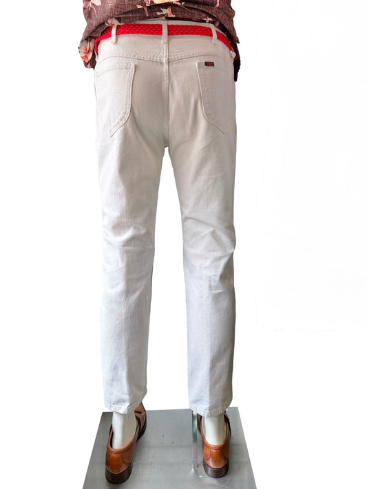 1980s White ‘Lee Riders’ Straight Leg Jeans