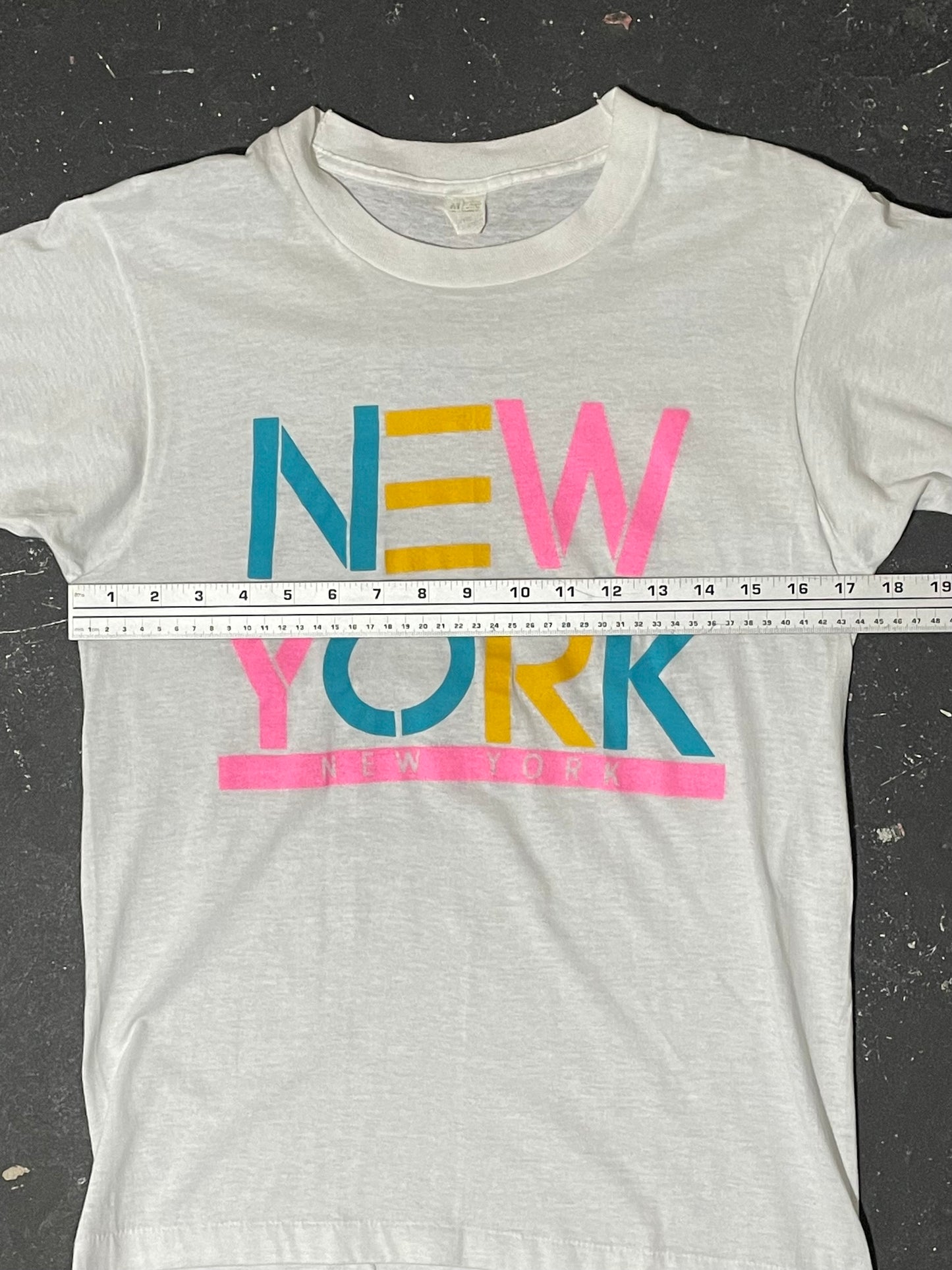 1980s White Paper-Thin New York NY Tee